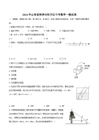2024年山东省菏泽市牡丹区中考数学一模试卷（含解析）