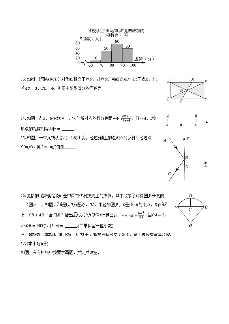 2024年宁夏银川市兴庆区唐徕中学中考数学一模试卷（含解析）03