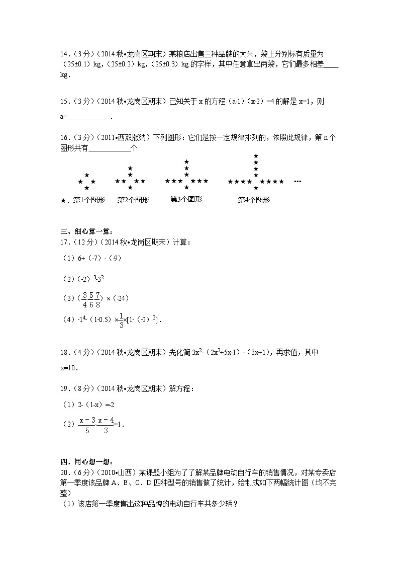 2020_2021学年市龙岗区七年级（上）期末数学试卷第3页