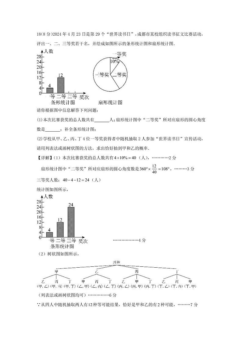 2024年6月深圳市深中系学校初三三模数学答案第2页