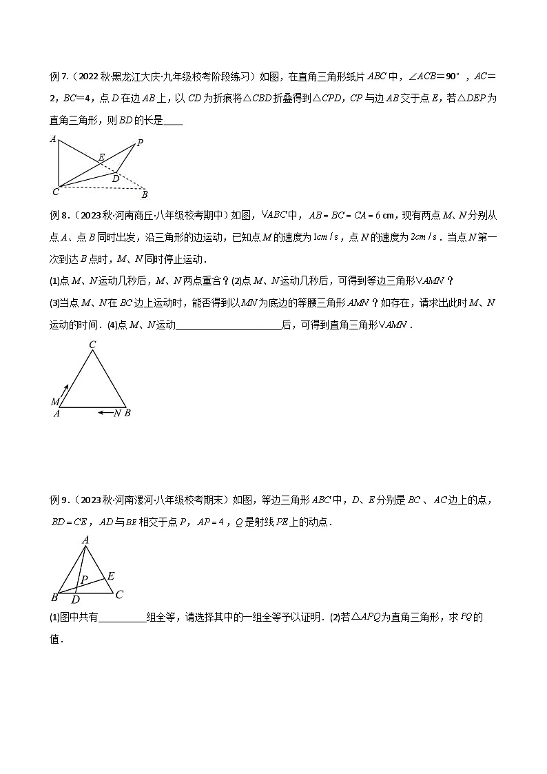 专题02 直角三角形中的分类讨论模型-2023-2024学年八年级数学下册常见几何模型（北师大版）03