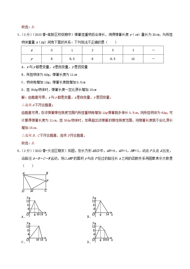 第3章《变量之间的关系》【易错题拔高卷】-2023-2024学年北师大版数学七年级下册章节复习检测卷03