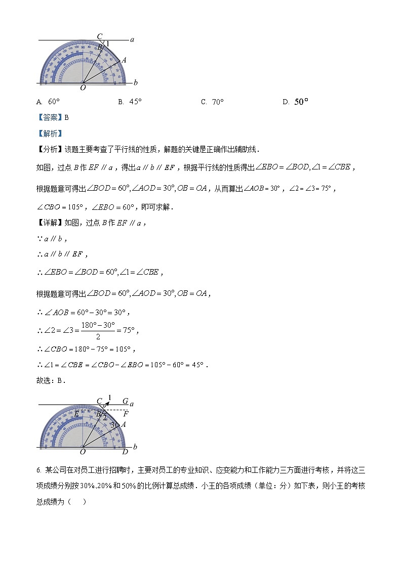 2024年安徽省马鞍山市含山县多校中考三模数学试题第3页