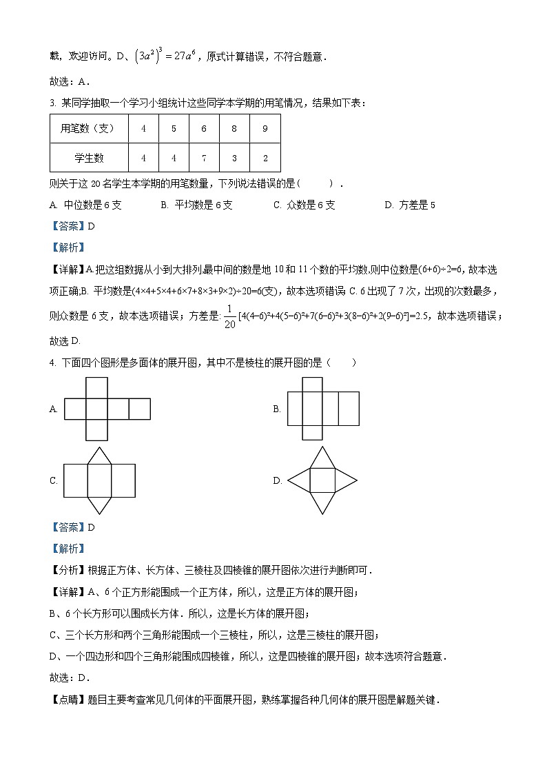 2024年四川省广元市旺苍县中考三模数学试题第2页