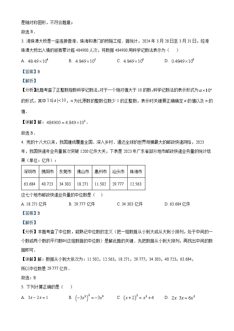 2024年广东省深圳市福田区福田外国语教育集团中考三模数学试题02