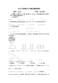 2024年山东省济南市中考数学模拟测试