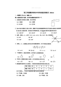 2024北京十一学校初三三模数学试卷 （无答案）