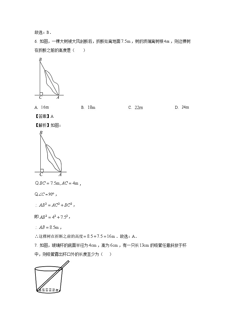 数学：辽宁省葫芦岛市连山区2023-2024学年八年级下学期期中试题（解析版）第3页