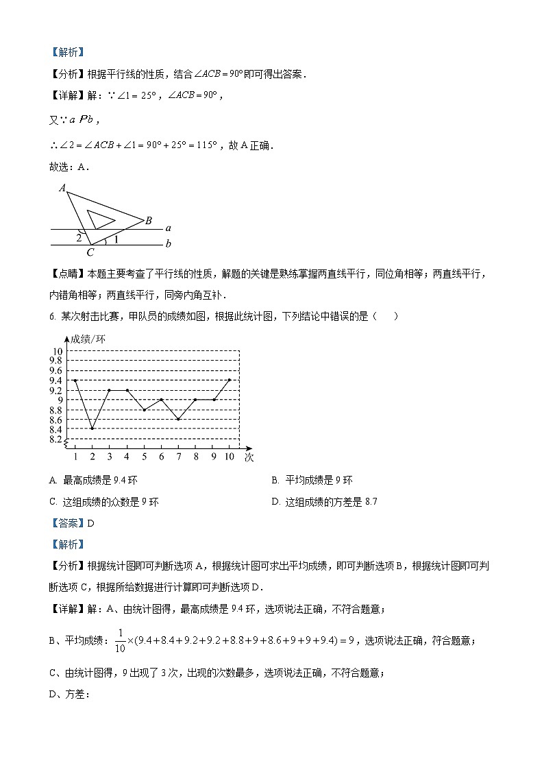 2024年山东省泰安市岱岳区中考三模数学试题（原卷版+解析版）03