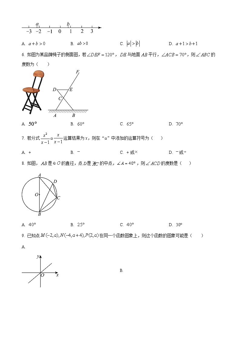 2024年山东省菏泽市鄄城县九年级中考三模数学试题（原卷版）第2页