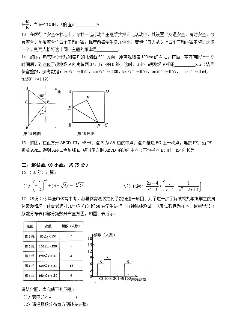 2024年河南省商丘市夏邑县县城多校九年级第三次模拟考试数学试题第3页