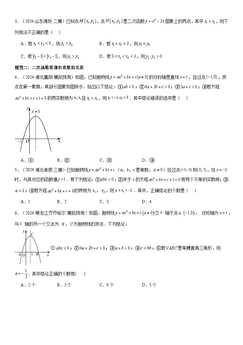 2024届中考数学考前《终讲·终练·终卷》冲刺高分突破（全国通用）第04讲：二次函数 原卷版第2页