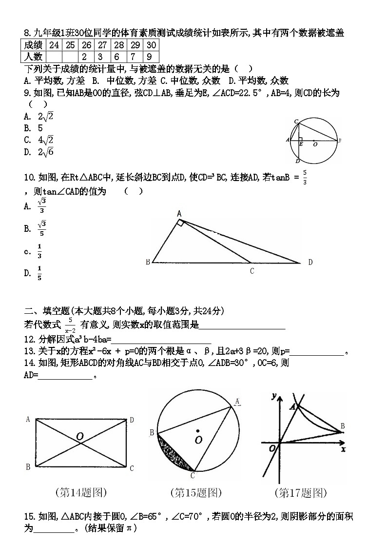 2024年湖南省娄底市新化县中考三模数学试题第2页
