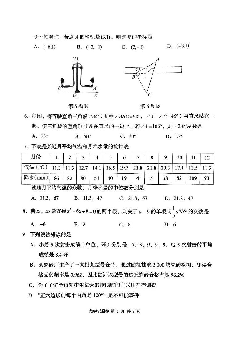 2024湖南中考C13数学模拟冲刺卷03