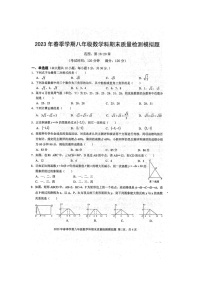 广西防城港市防城区2022-2023学年八年级第二学期期末质量检测数学模拟题（扫描版含答案）