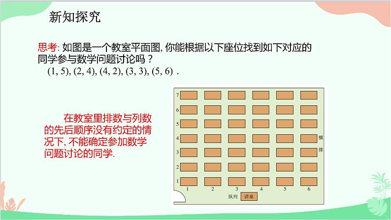 人教版数学七年级下册 7.1.1 有序数对课件第6页