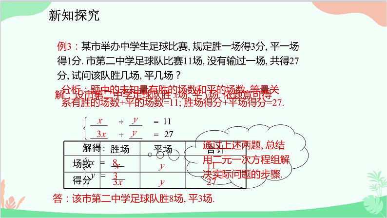 人教版数学七年级下册 8.3.1 用二元一次方程组解决数字，和、差、倍、分等问题课件第6页