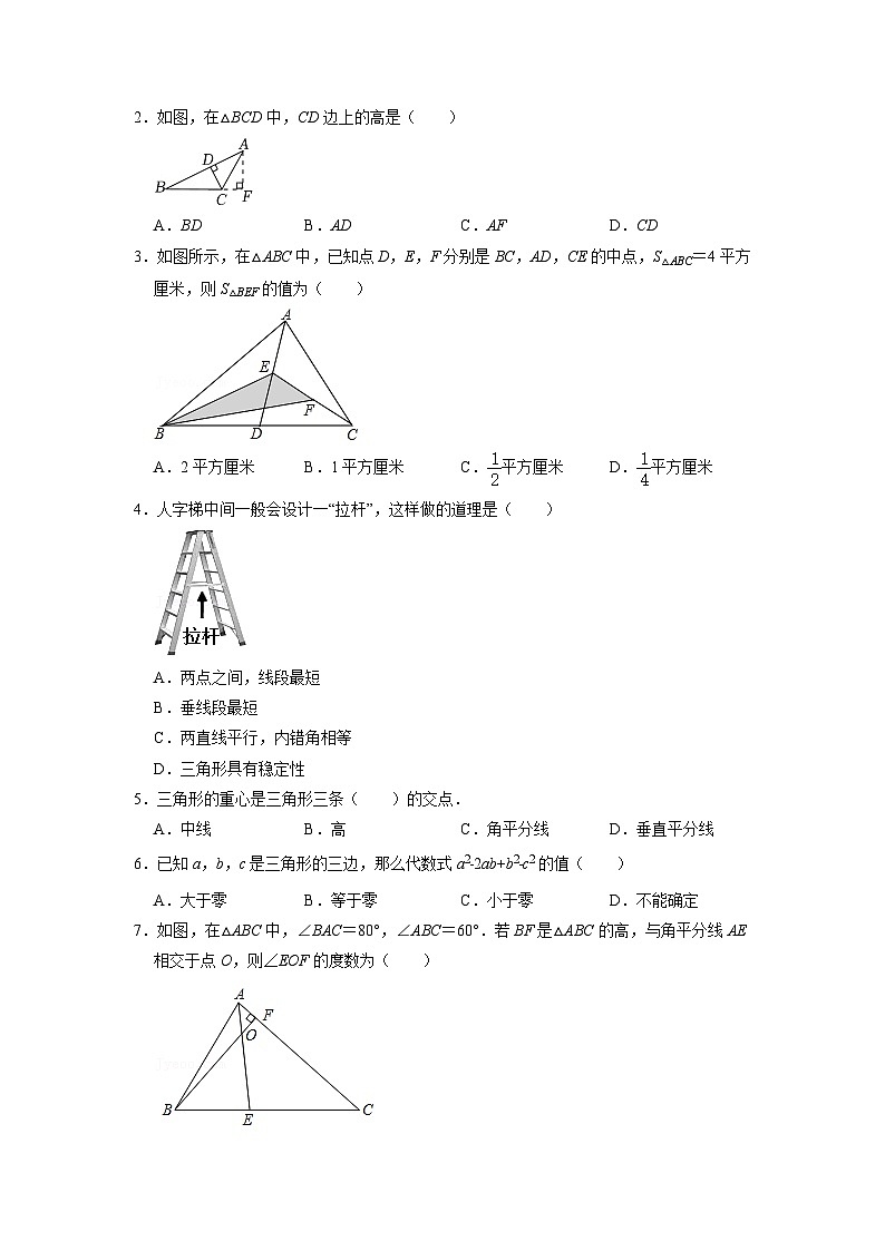 初中数学中考二轮复习考点精讲精练专题11 三角形与全等三角形(含答案)第3页