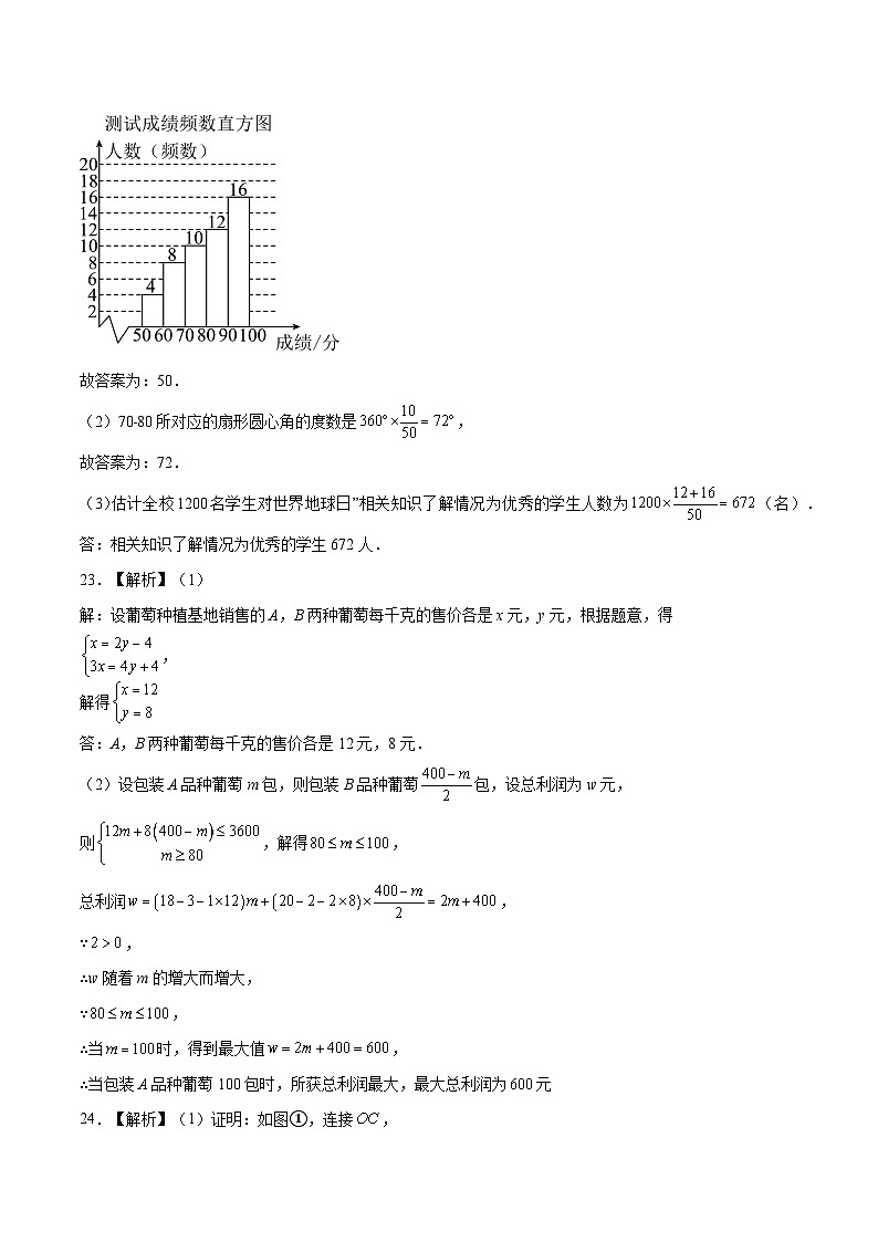 2024年中考数学第二次模拟考试（湖南省卷）03