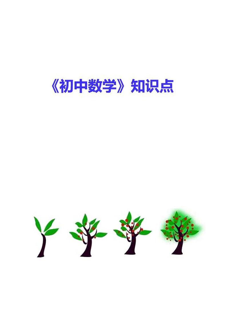 初中数学知识点第1页