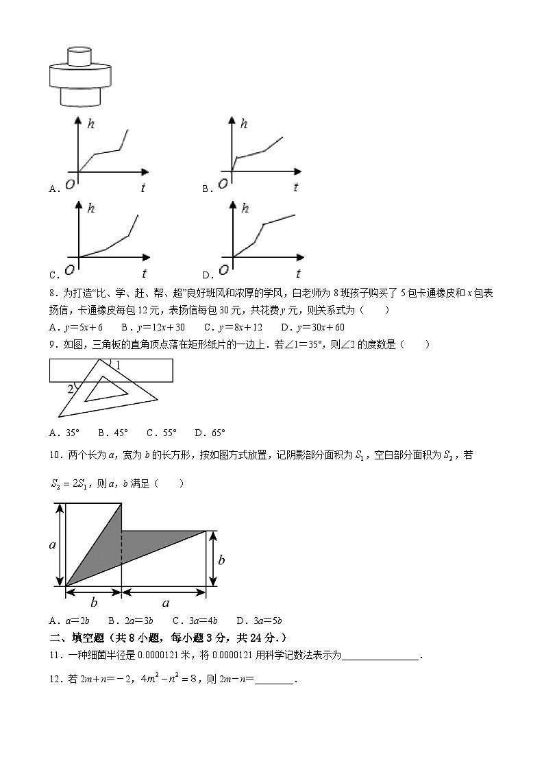 内蒙古巴彦淖尔市磴口县实验中学2023-2024学年七年级下学期期中考试数学试题（A卷）第2页