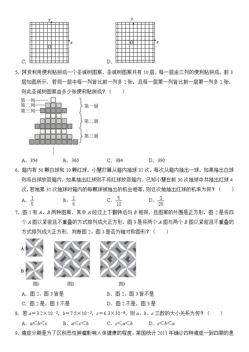 2024年台湾省中考数学试卷  含答案第2页