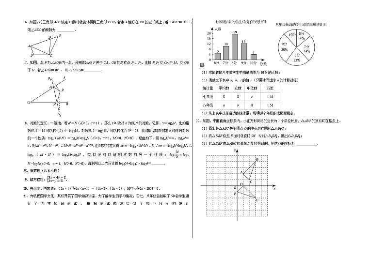 +湖南省株洲市醴陵市来龙门街道中心学校2023-2024学年七年级下学期期末数学试卷+第2页