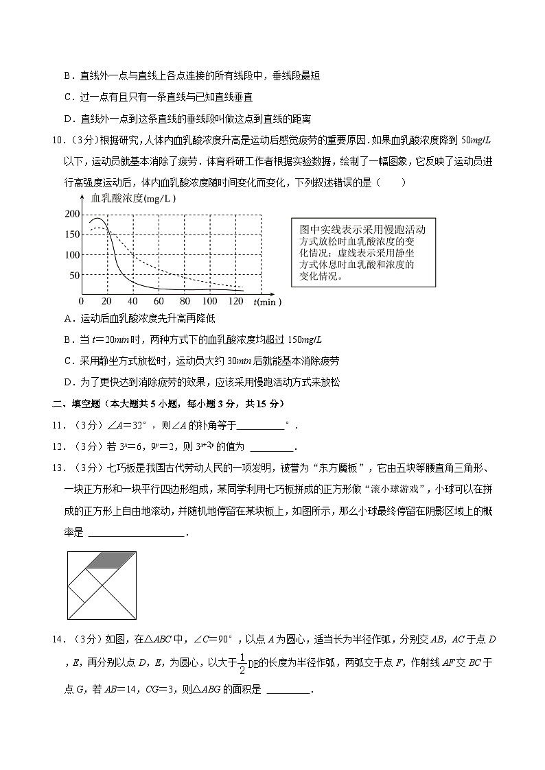 河南省郑州市金水区河南省实验中学2023-2024学年七年级下学期期末数学试卷第3页