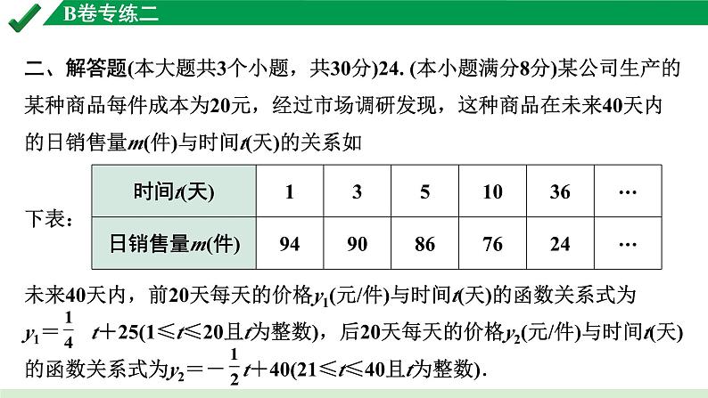 2024成都中考数学B卷专项强化训练02.B卷专练二课件第3页