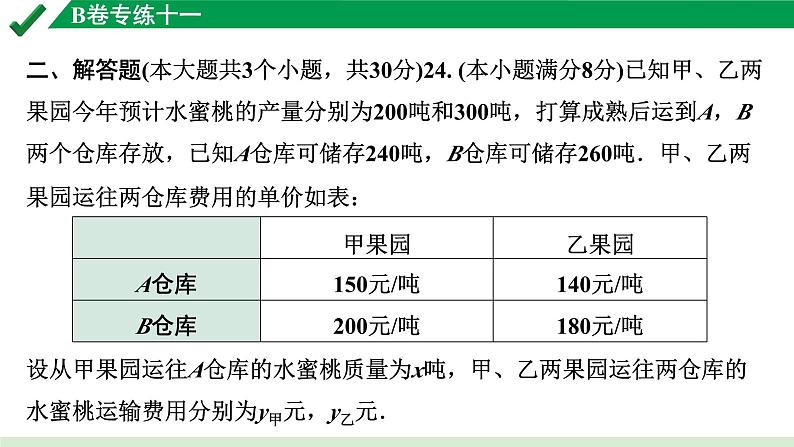 2024成都中考数学B卷专项强化训练11.B卷专练十一课件第5页