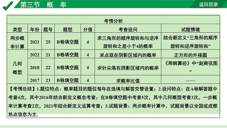 2024成都中考数学第一轮专题复习之第八章 第三节 概  率 教学课件04