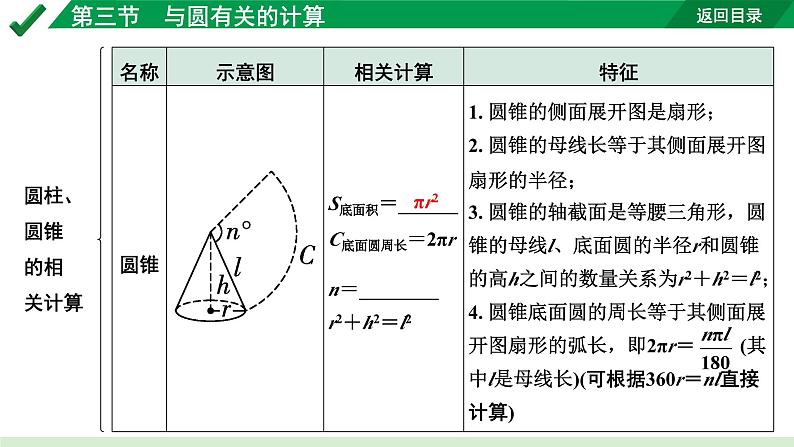 2024成都中考数学第一轮专题复习之第六章 第三节 与圆有关的计算 教学课件08