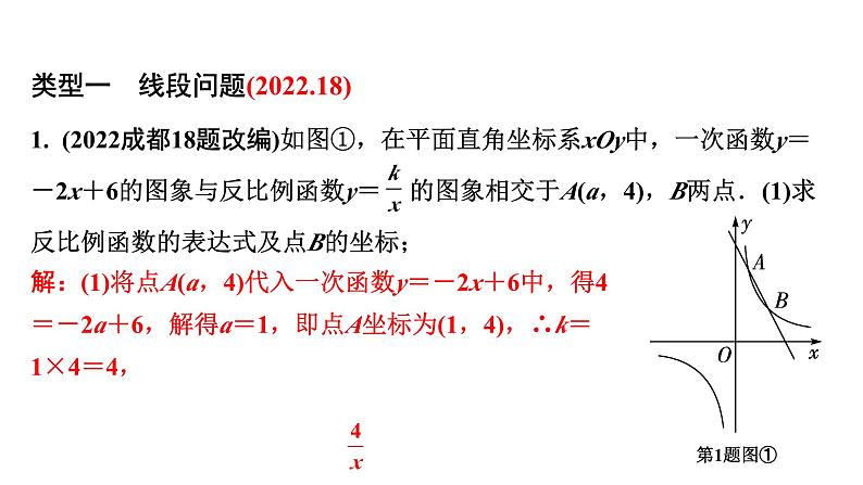 2024成都中考数学第一轮专题复习之第三章  微专题  反比例函数与一次函数综合题 教学课件第4页