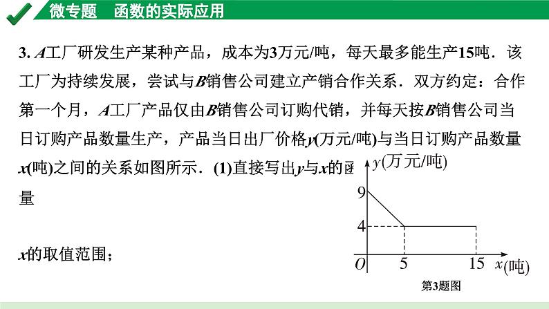 2024成都中考数学第一轮专题复习之第三章 微专题 函数的实际应用 练习课件08