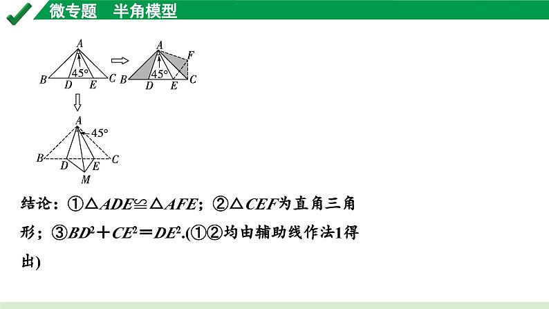 2024成都中考数学第一轮专题复习之第五章 微专题 半角模型 教学课件第4页