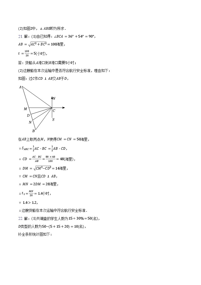 2024年黑龙江省大庆市中考数学模拟押题预测试卷02