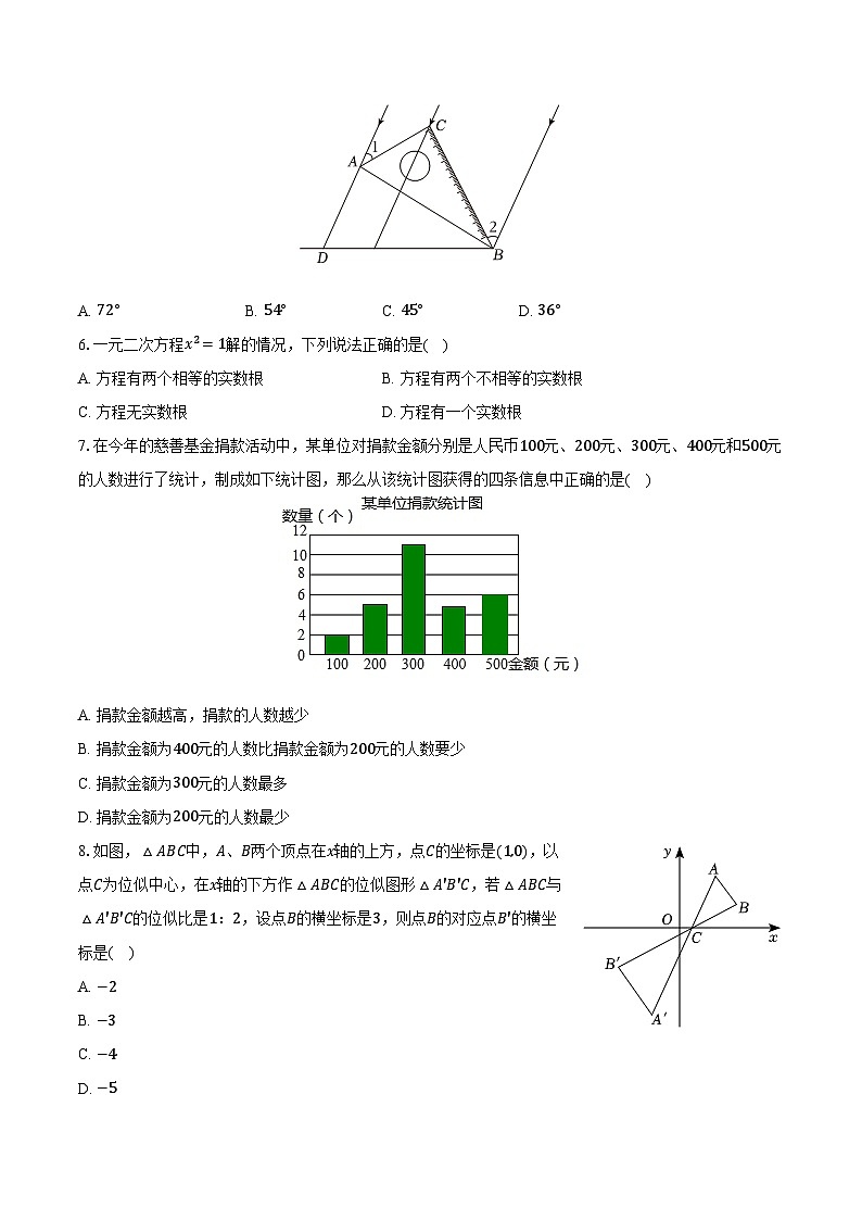 2024年河南省濮阳市中考数学三模试卷（含解析）02