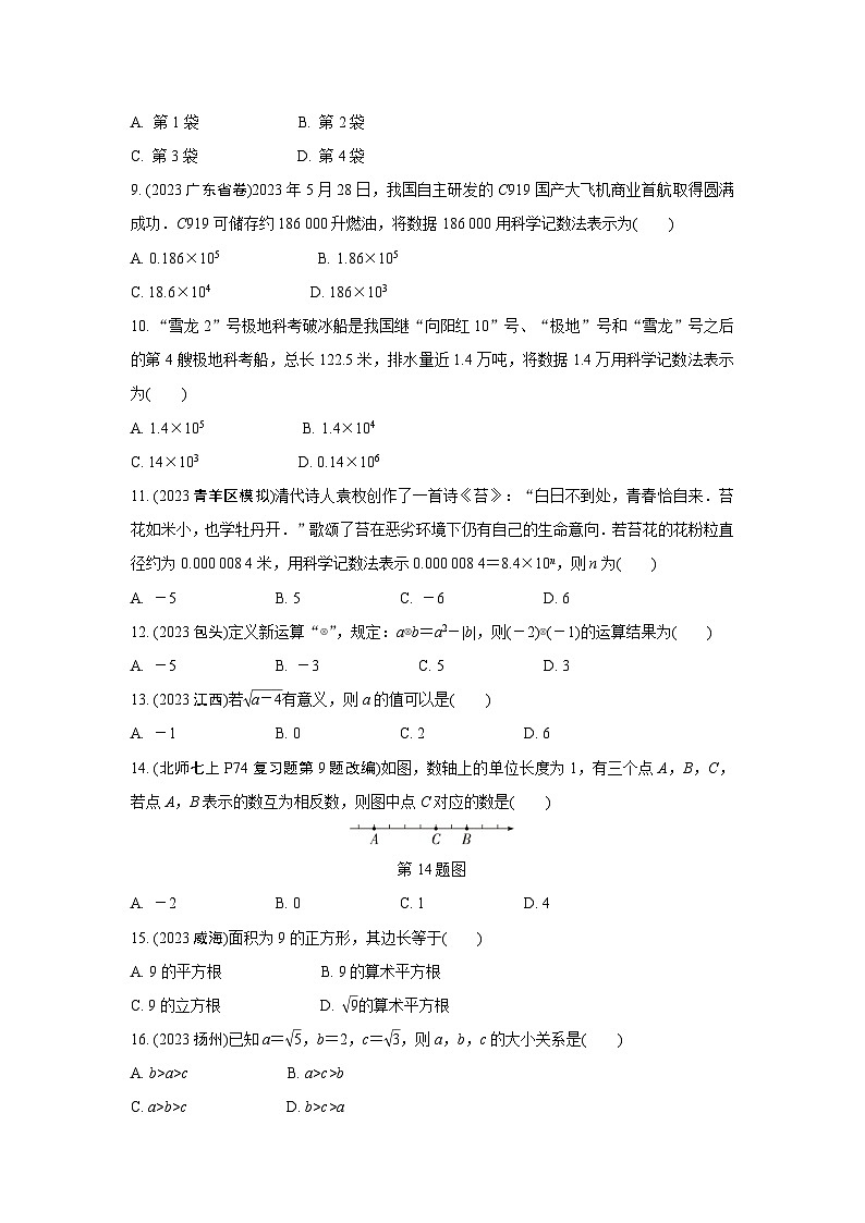 2024成都中考数学复习专题 实数(含二次根式)   (含答案)第2页