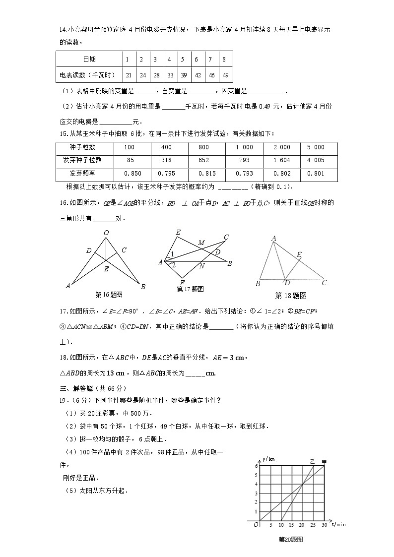【期末模拟】北师大版七年级数学下册期末模拟试卷（四）（含答案）03