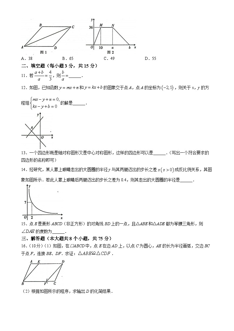 河南省周口市郸城县才源求真中学2023-2024学年八年级下学期第三次月考数学试题(无答案)03