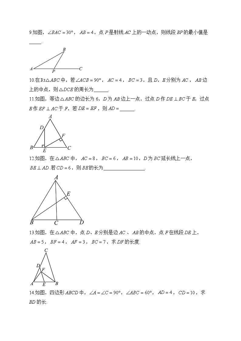 （4）直角三角形——2024届中考数学一轮复习三角形专项训练(含答案)第3页