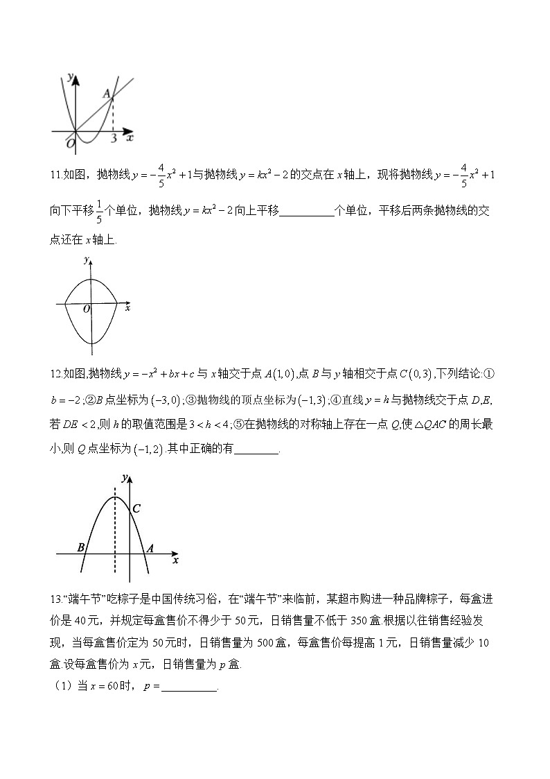 （三）2024届中考数学一轮复习专项训练——二次函数(含答案)第3页