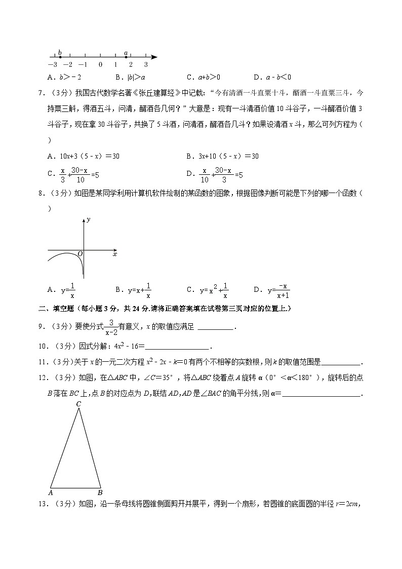 2024年江苏省淮安市盱眙县实验初级中学中考数学一模试卷02