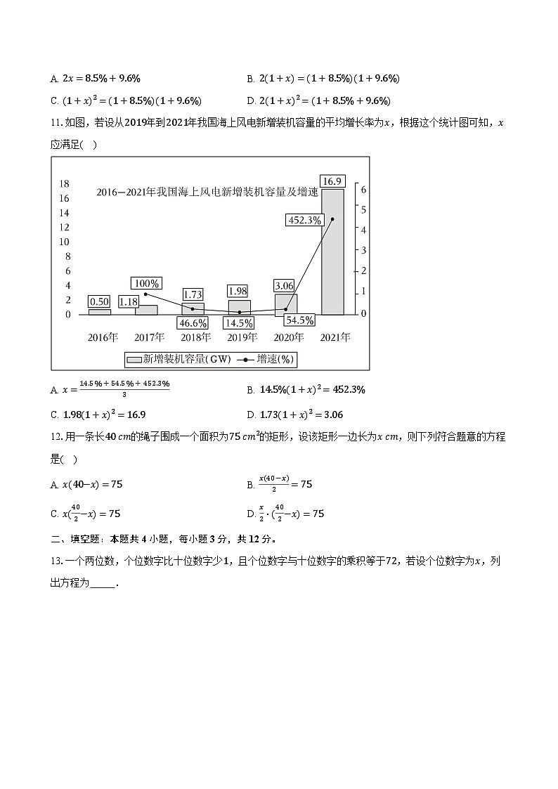 21.3实际问题与一元二次方程 人教版初中数学九年级上册同步练习（含详细答案解析）第3页