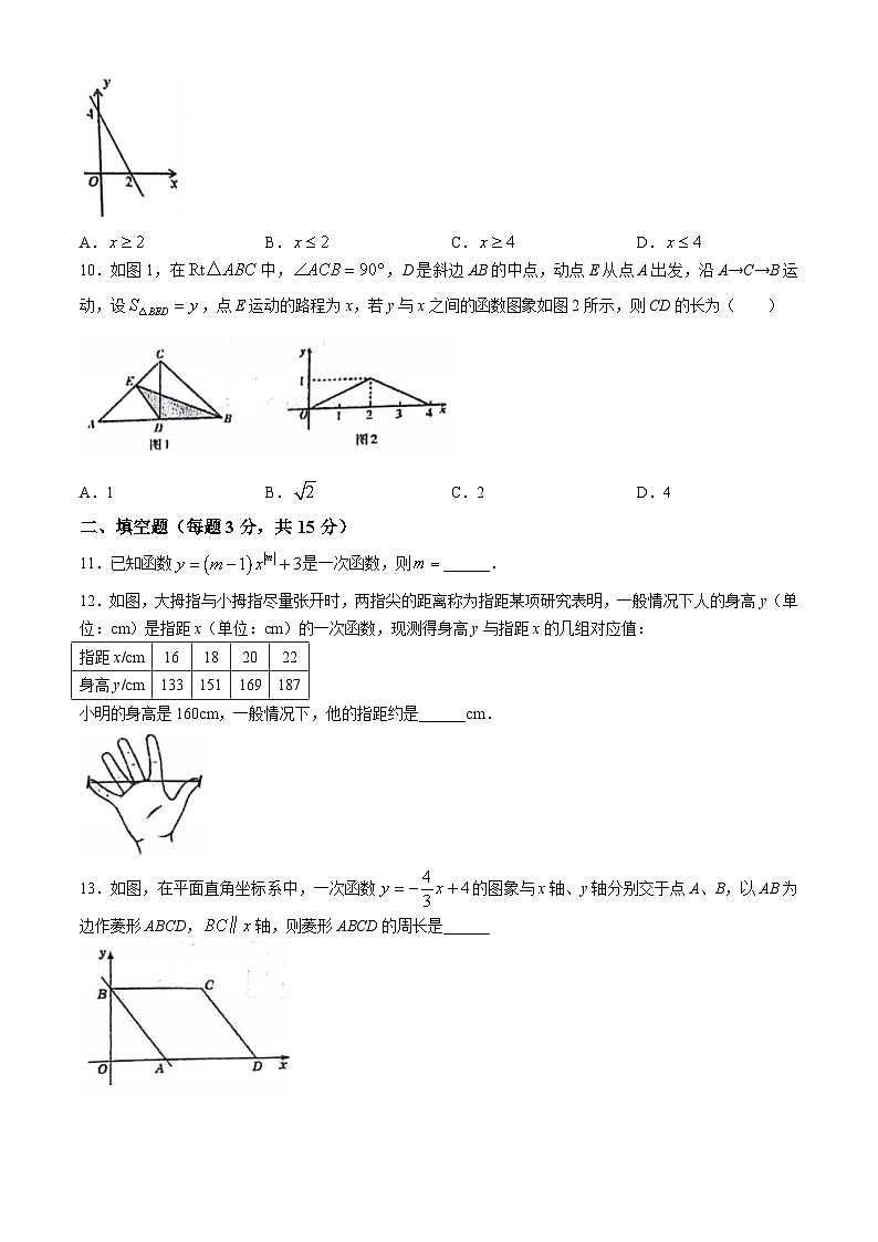 山西省大同市平城区两校联考2023-2024学年八年级下学期月考数学试题(无答案)02