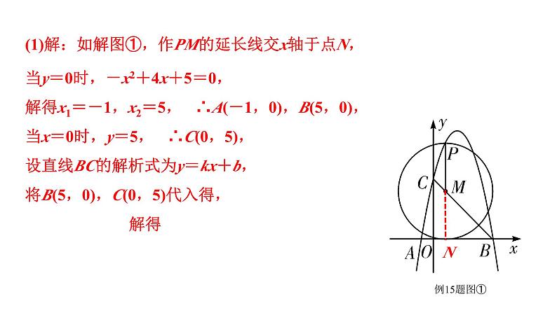 2024贵州中考数学二轮复习贵州中考题型研究 类型七 坐标系中直线与圆的位置关系（课件）第5页