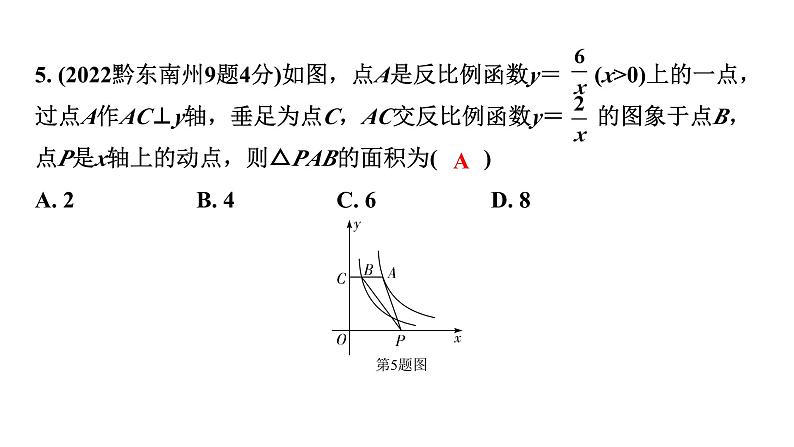 2024贵州中考数学一轮知识点复习 第13讲 反比例函数的图象与性质（课件）06