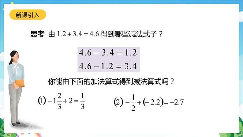 沪教版数学六年级下册5.5 《有理数的减法》课件+分层练习03