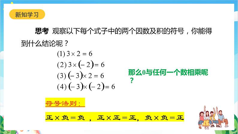 沪教版数学六年级下册5.6《有理数的乘法》（教学课件）第7页