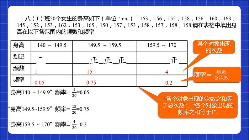 苏科版数学八年级下册7.3《频数和频率》课件+分层练习07